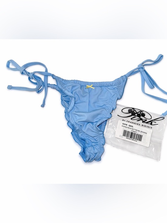 Frankie's Bikinis Other - Frankie's Bikinis Sky Blue Ruffle Tie-Side Bikini Bottom